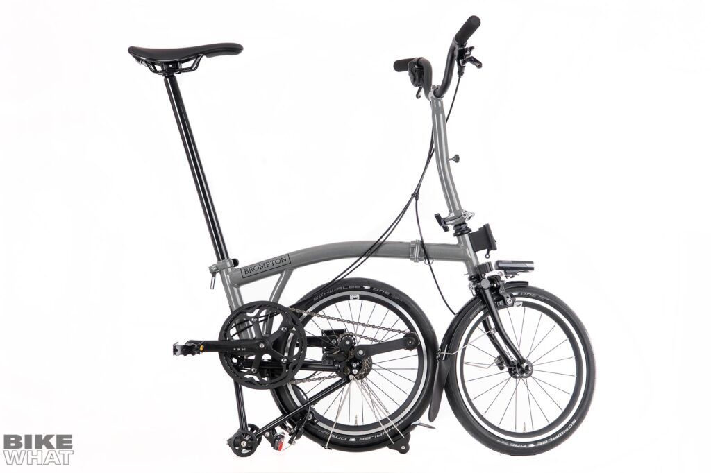 가볍고 빠른 브롬톤, P라인 -기사- gear Brompton P Line Urban Mid Bar Storm Grey 이미지